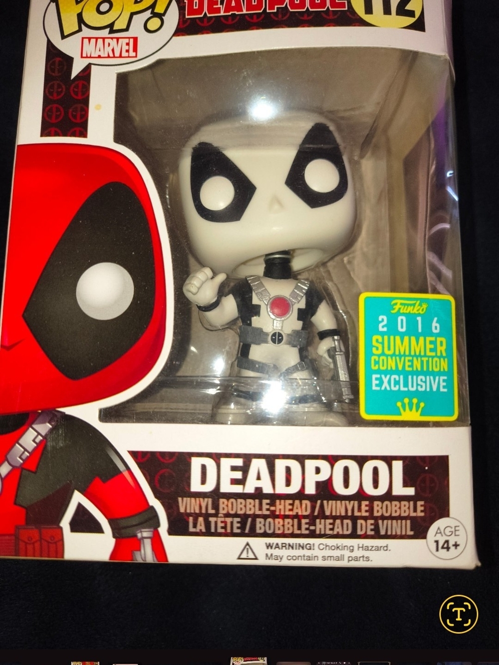 Funko Deadpool Black White Chrome Vinyl Pop! Figure